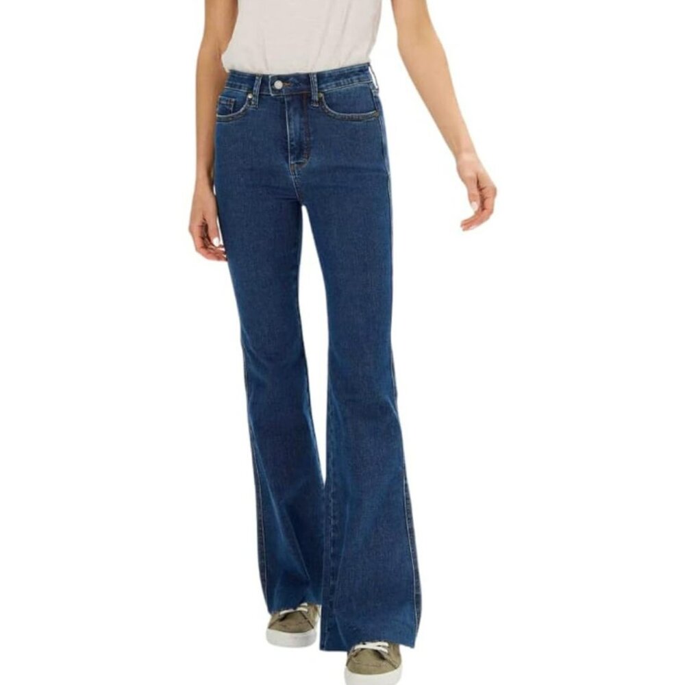 Judy Blue Flare High Rise Medium Wash Control Top Stretch Denim Jeans Womens Siz